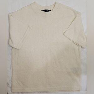 Zara Kids Cream Short Sleeve Tee Size 7/8